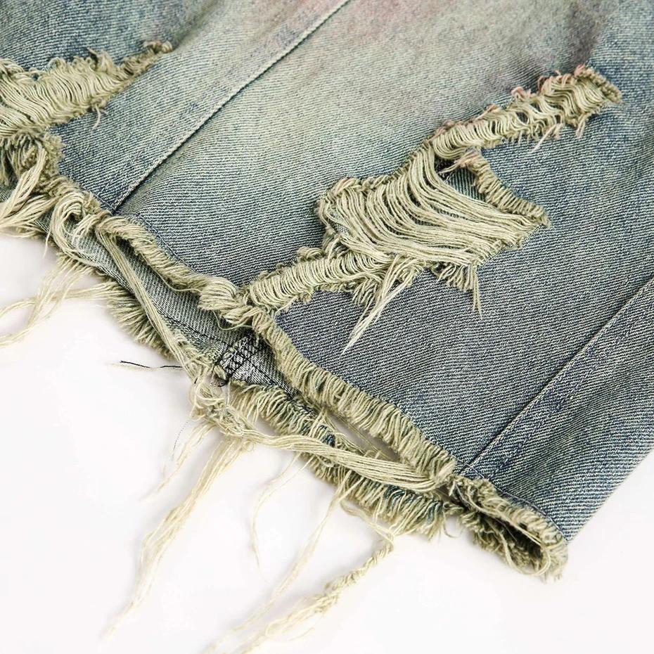 Grunge Distressed Denim Shorts Grunge Distressed Denim Shorts