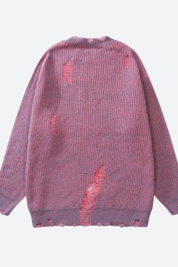 Grunge Distressed Knitted Sweater