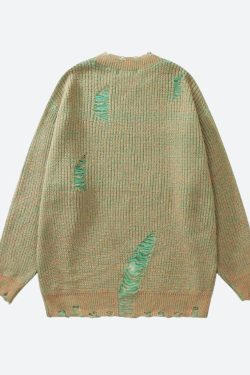 Grunge Distressed Knitted Sweater