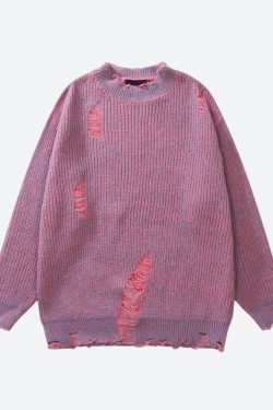 Grunge Distressed Knitted Sweater