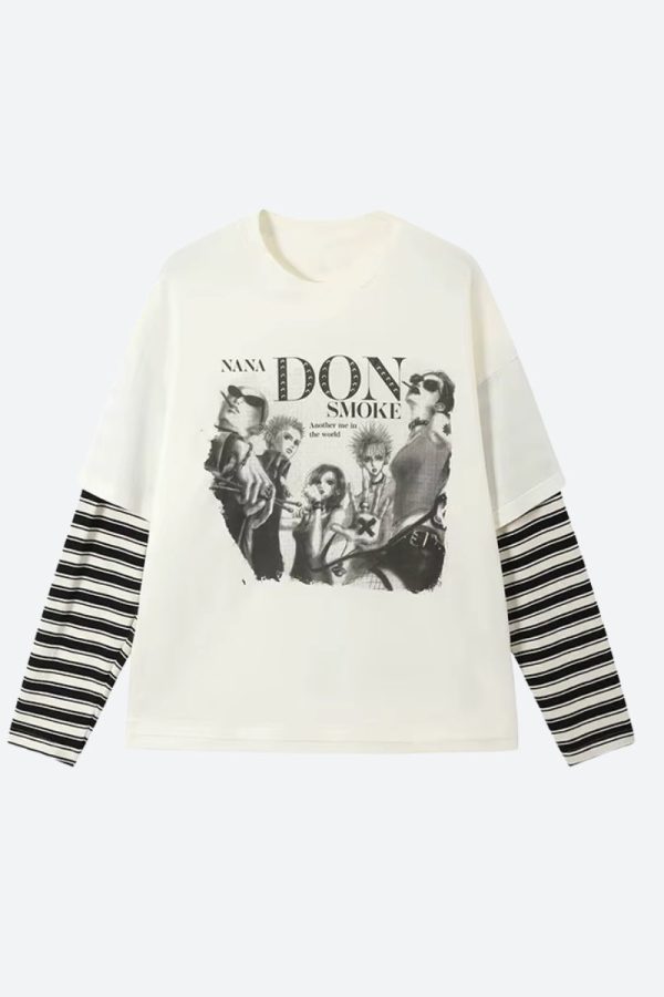 Grunge Don't Smoke Layered Top