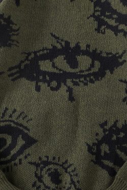 Grunge Eye Pattern Sweater