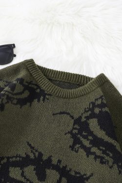 Grunge Eye Pattern Sweater
