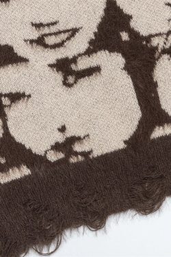Grunge Face Pullover Sweater
