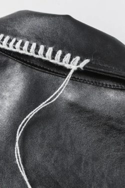 Grunge Faux Leather Jacket