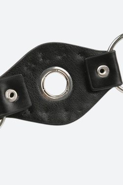 Grunge Faux Leather Lace Up Belt