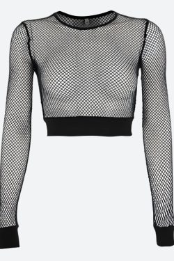 Grunge Fishnet Crop Top