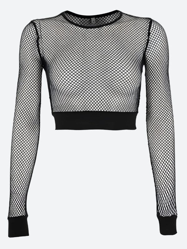 Grunge Fishnet Crop Top