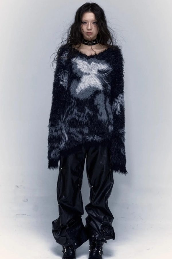 Grunge Fuzzy Sweater