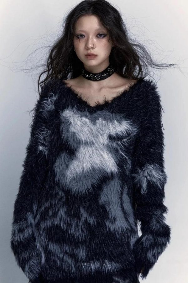 Grunge Fuzzy Sweater