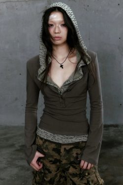 Grunge Hooded Top