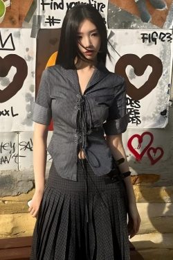 Grunge Lace Up Shirt