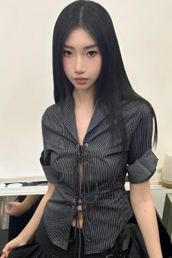 Grunge Lace Up Shirt