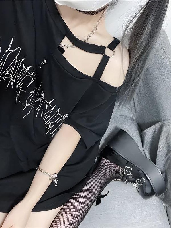 Grunge Make Up Heart Long Tee