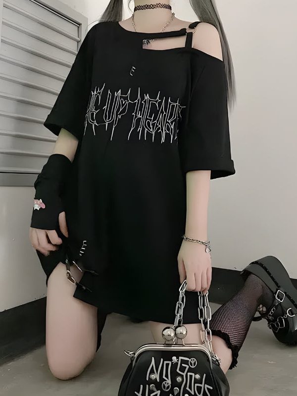 Grunge Make Up Heart Long Tee