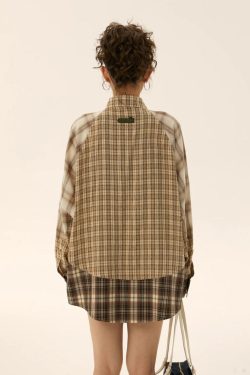 Grunge Multi Pattern Plaid Shirt