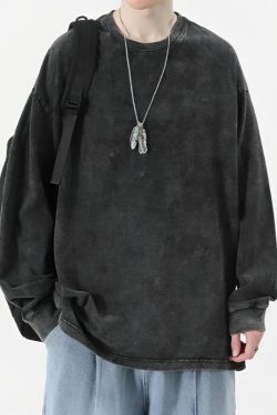 Grunge Oversized Distressed Basic Tee