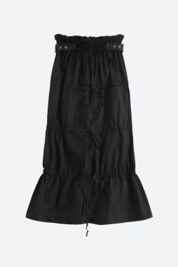 Grunge Ruched Midi Skirt