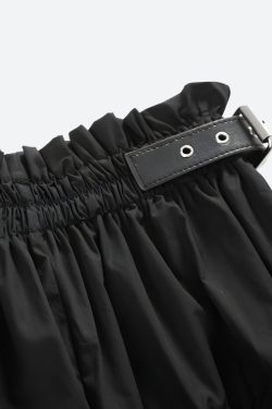 Grunge Ruched Midi Skirt