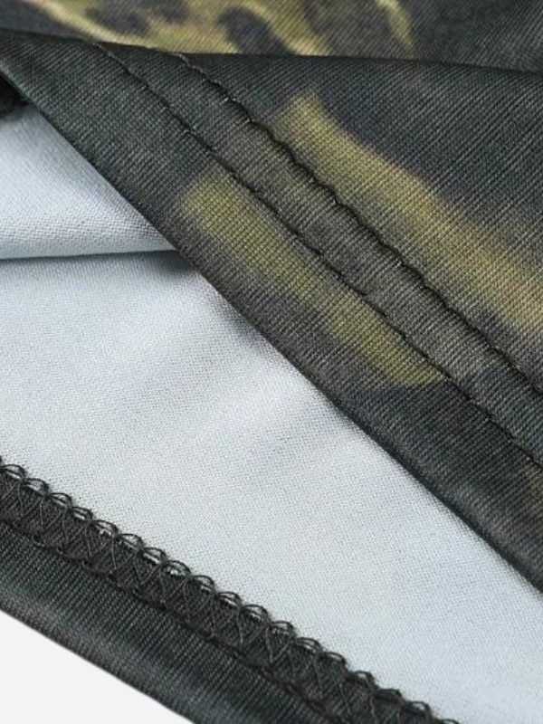 Grunge Snake Lace Up Top