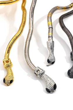 Grunge Snake Necklace & Bracelet