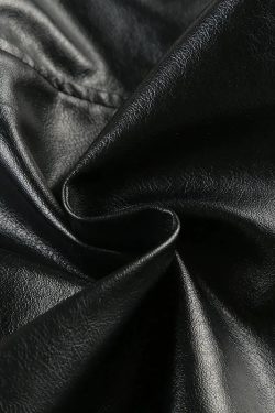 Grunge Spiked Faux Leather Mini Skirt