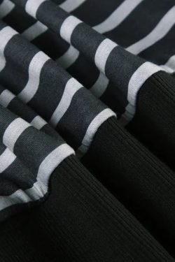 Grunge Striped Wrap Crop Top