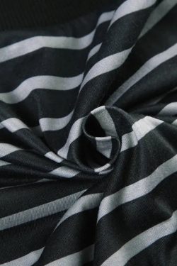 Grunge Striped Wrap Crop Top