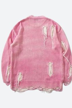 Grunge Tasseled Distressed Sweater