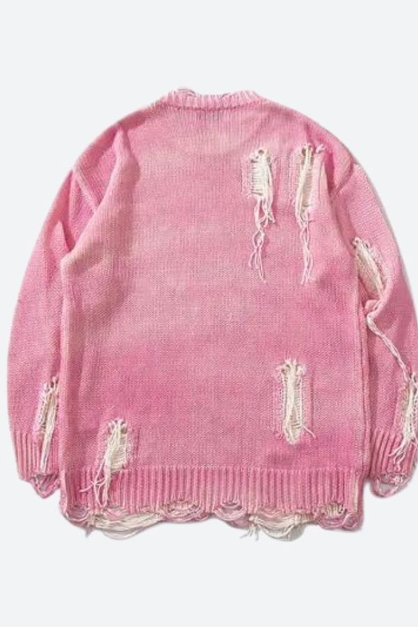 Grunge Tasseled Distressed Sweater