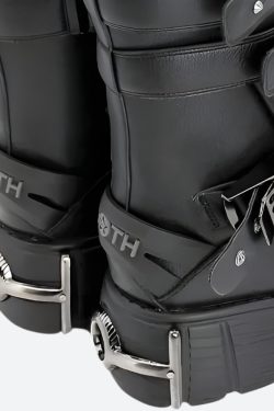 Grunge Velcro Straps Chunky Platform Boots