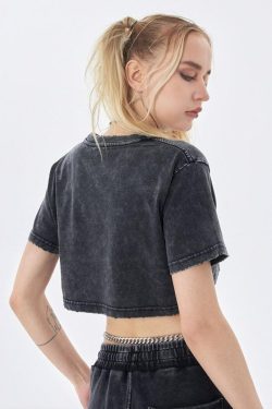 Grunge Washed Crop Top