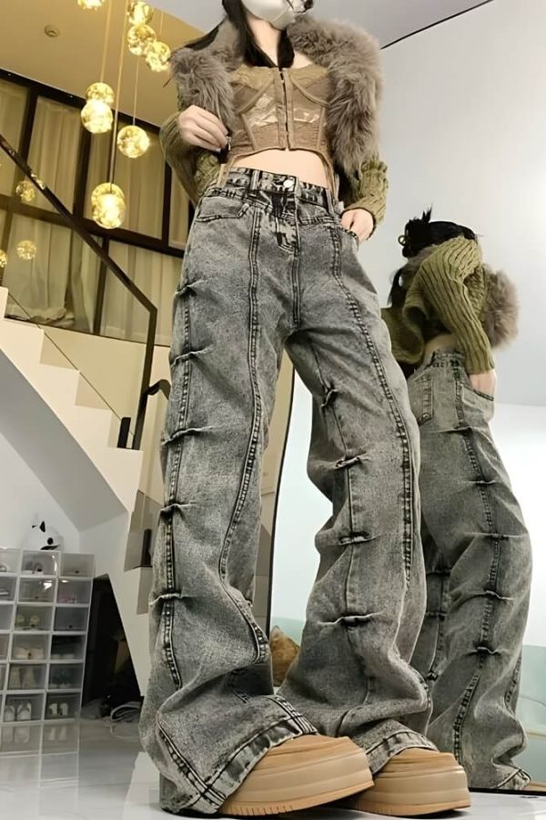 Grunge Wide Leg Jeans