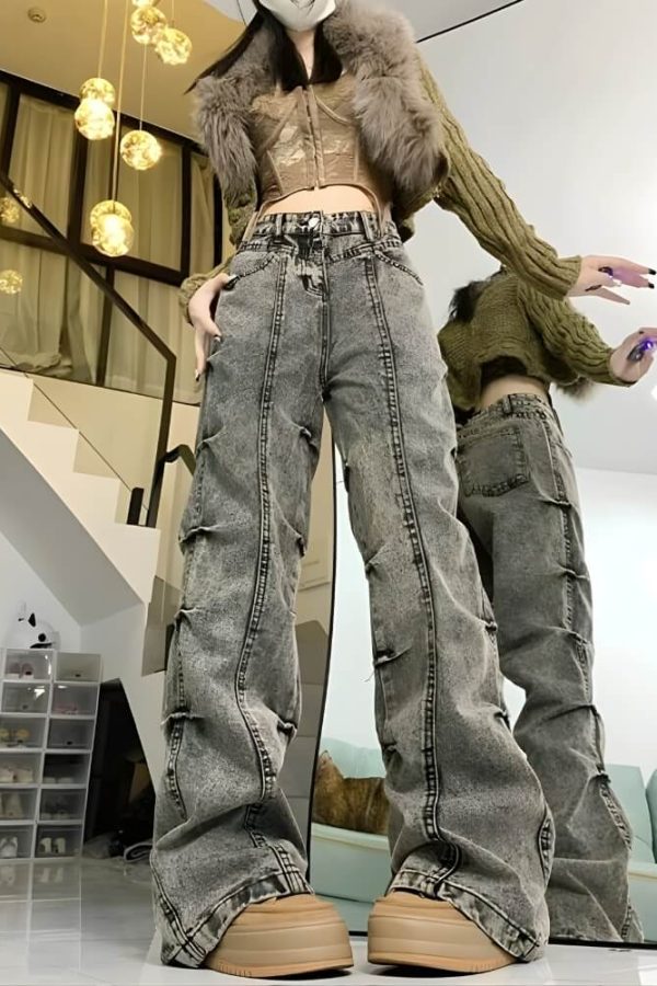 Grunge Wide Leg Jeans