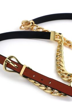 Half Belted Chain Necklace