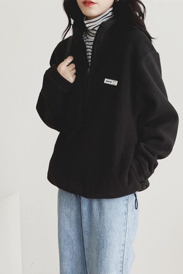 Half Zipper Fleece Sweatshirt
