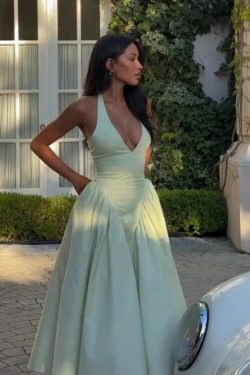 Halter Neck Corset Midi Dress