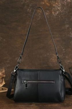 Handmade Black Animal Embossed Calf Leather Satchel Handbag