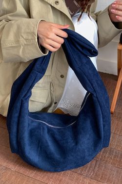 Handmade Brown Faux Suede Large Capacity CrossBody Bag