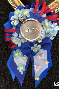 Handmade Ita Bag Rosette Ribbon Accessory Ornament 58mm