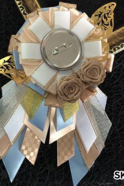Handmade Ita Bag Rosette Ribbon Accessory Ornament 58mm