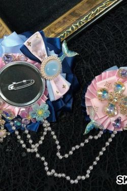 Handmade Ita Bag Rosette Ribbon Accessory Ornament 58mm