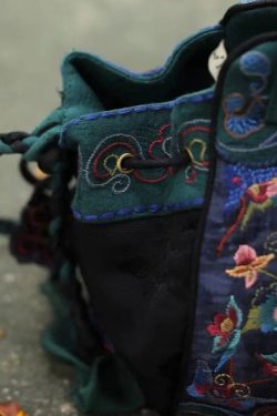 Handmade Original Embroidered Cotton Tote Handbag