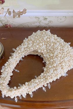 Handmade Pink Woven Bead Pearl Tote Bag