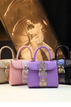 Handmade Purple Solid Durable Faux Leather Satchel Handbag