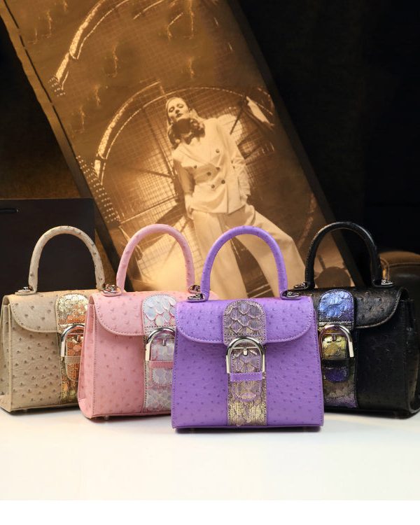 Handmade Purple Solid Durable Faux Leather Satchel Handbag