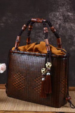 Handmade Retro Woven Japanese Bamboo Handbag