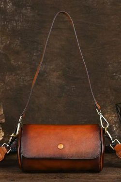 Handmade Vintage Brown Durable Calf Leather Messenger Bag