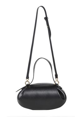 Handmade White Faux Leather Tote Messenger Bag