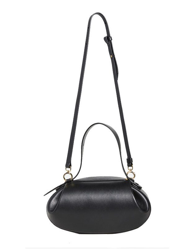 Handmade White Faux Leather Tote Messenger Bag